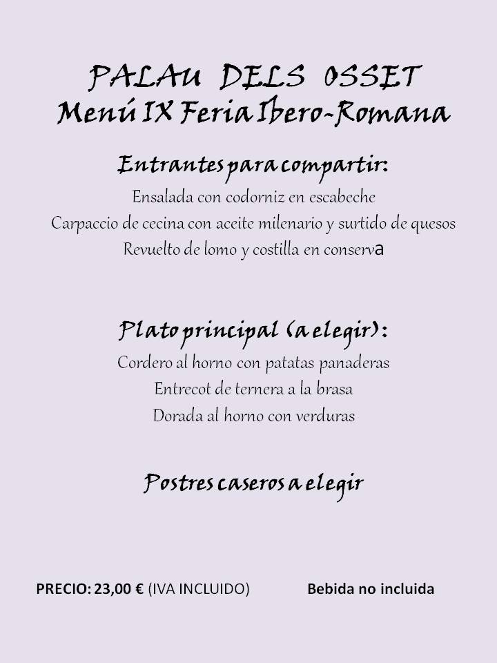 Menu_Fira_Ibero_Romana_2016_Palau_Osset